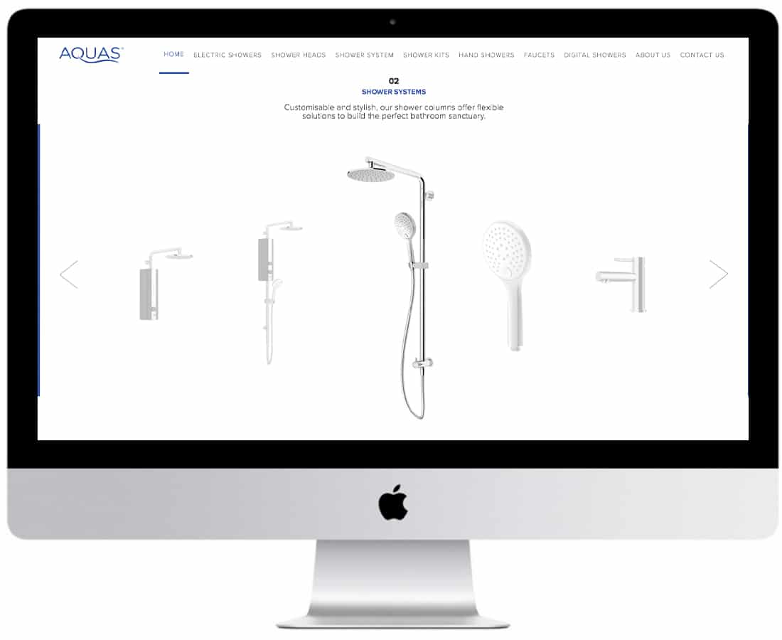 Aquas อีคอมเมิร์ซออกแบบเว็บไซต์ 4