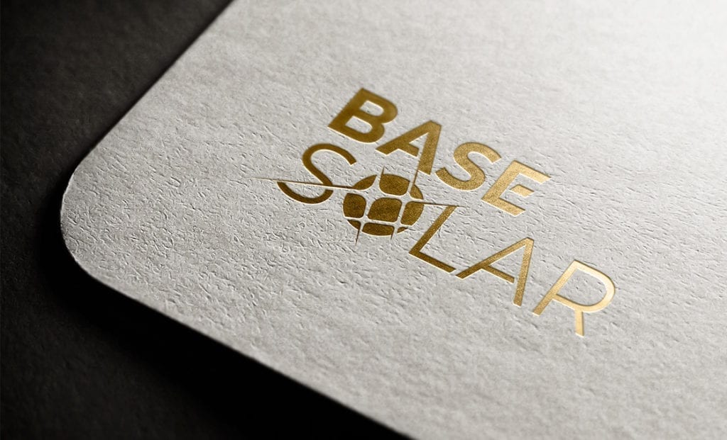 Base Solar โลโก้โลโก้สีทองเต็มรูปแบบ 1