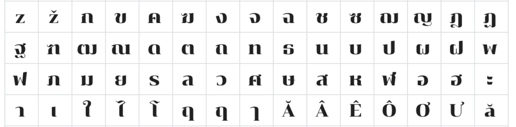 Chonburi Thai Font