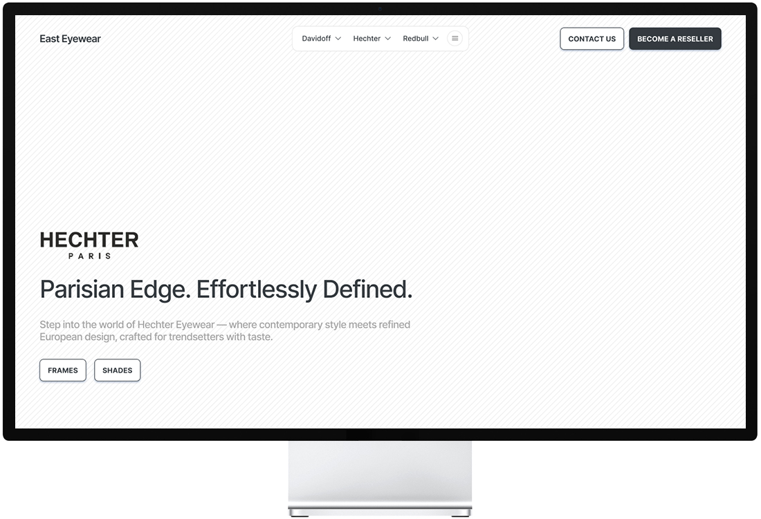 EastEyeWear Wireframe 1