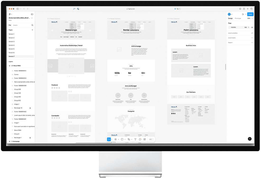 RMA Wireframe Mockup 2