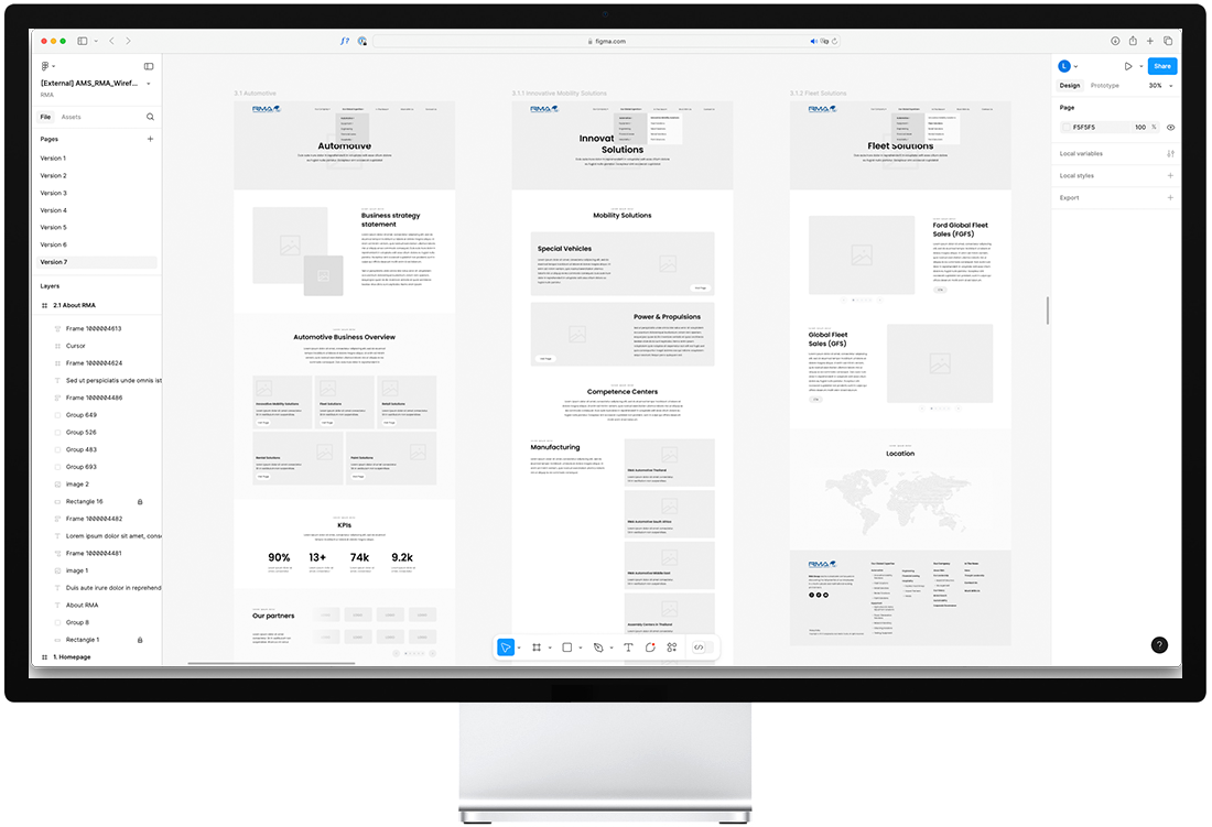 RMA Wireframe Mockup 3