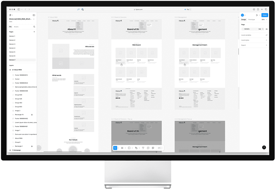 RMA Wireframe Mockup 4