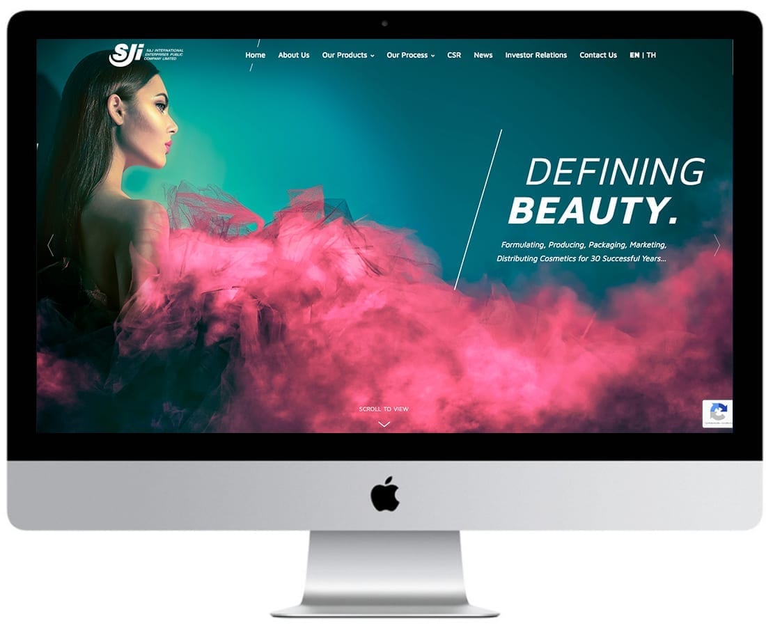 Maquette de la conception du site web de SJ International Make Up 2