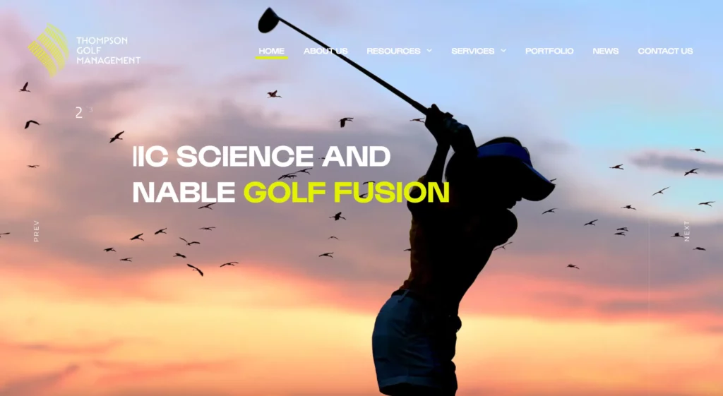 เว็บไซต์ Thompson Golf Management (TGM)